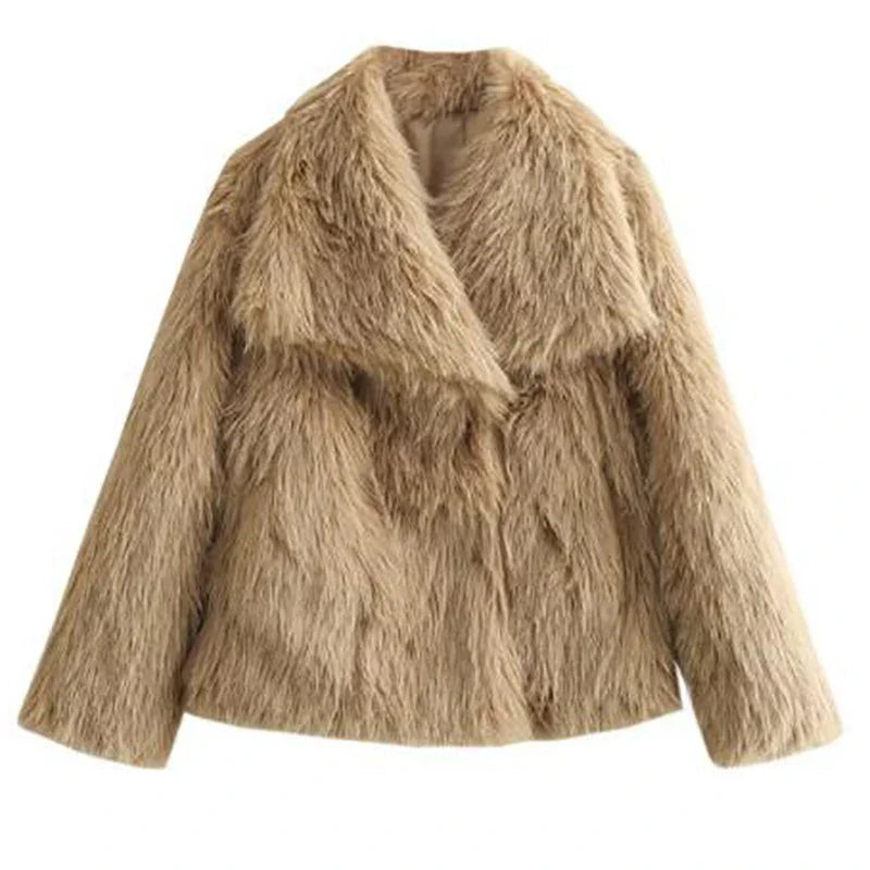 Women’s Relaxed Fit Faux Fur Jacket