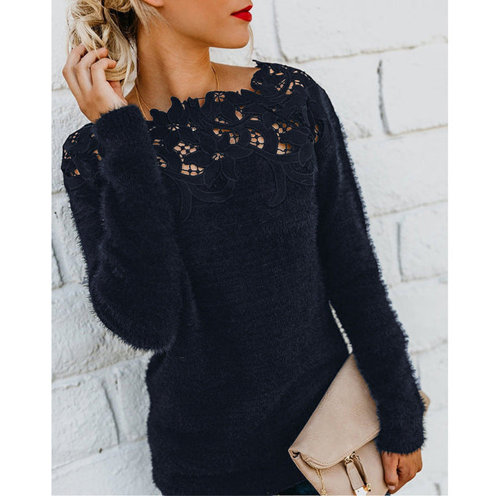 Women’s Feminine Long Sleeve Winter Knit Sweater
