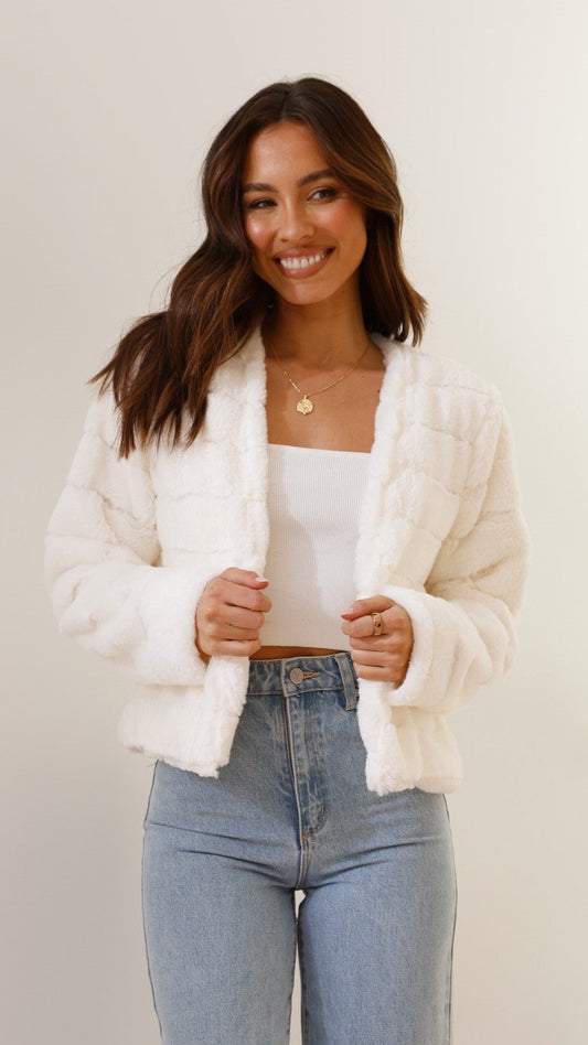 Women’s Chic Faux Fur Evening Jacket