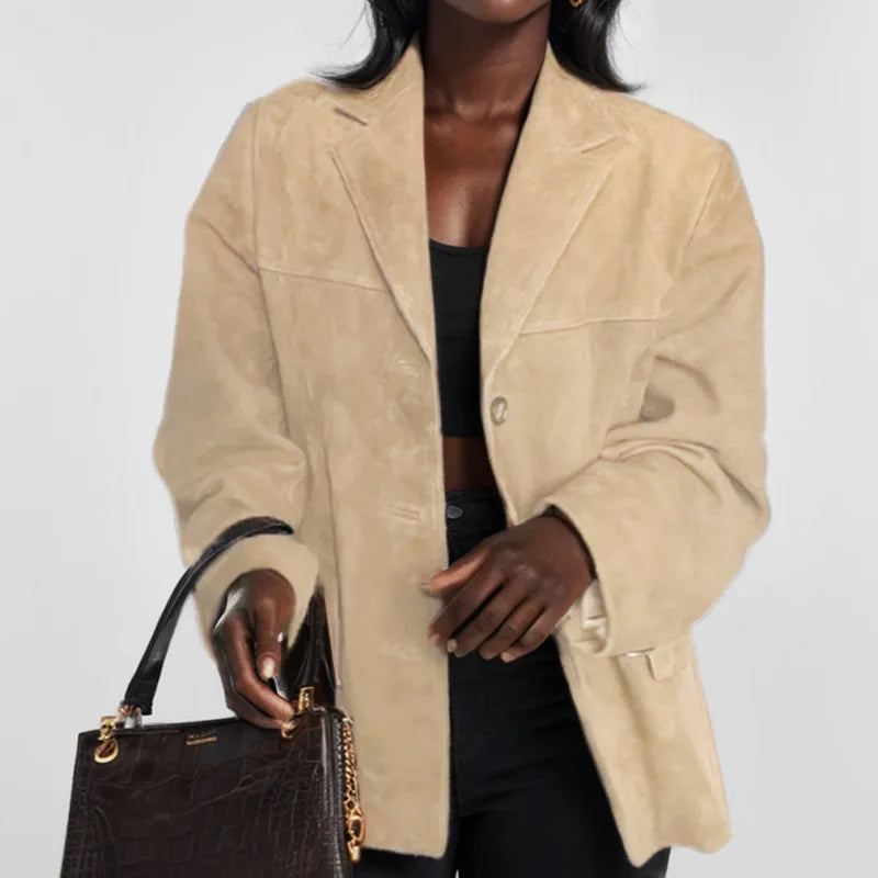 Women’s Stylish Button-Down Blazer Jacket