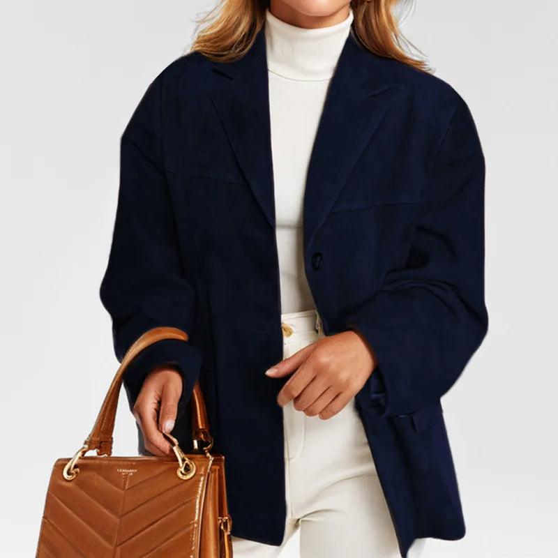 Women’s Stylish Button-Down Blazer Jacket