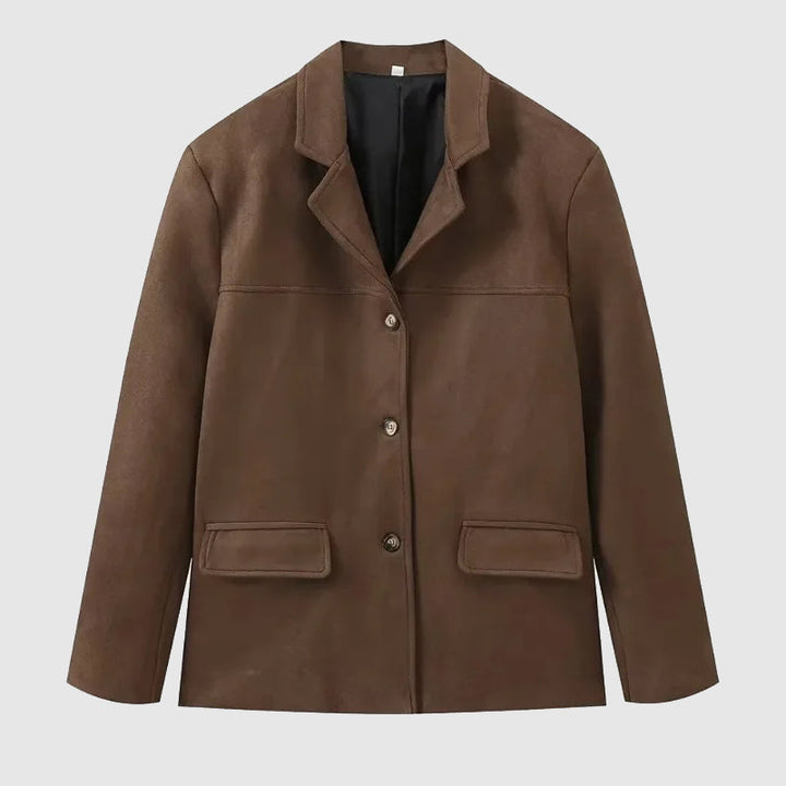 Women’s Stylish Button-Down Blazer Jacket