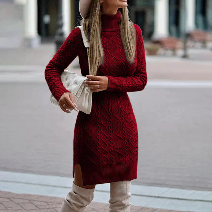 Women’s Winter Long Sleeve Turtleneck Dress