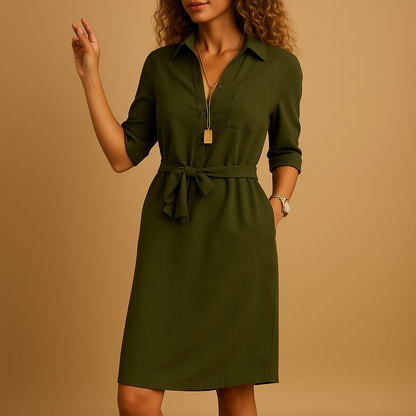 Women’s Spring Belted Shirt Dress
