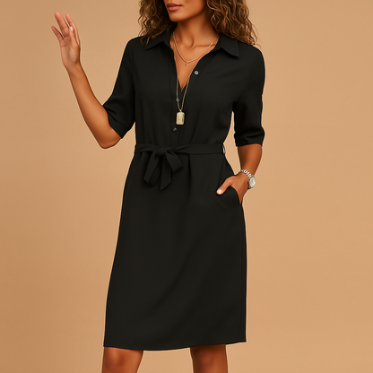 Women’s Spring Belted Shirt Dress