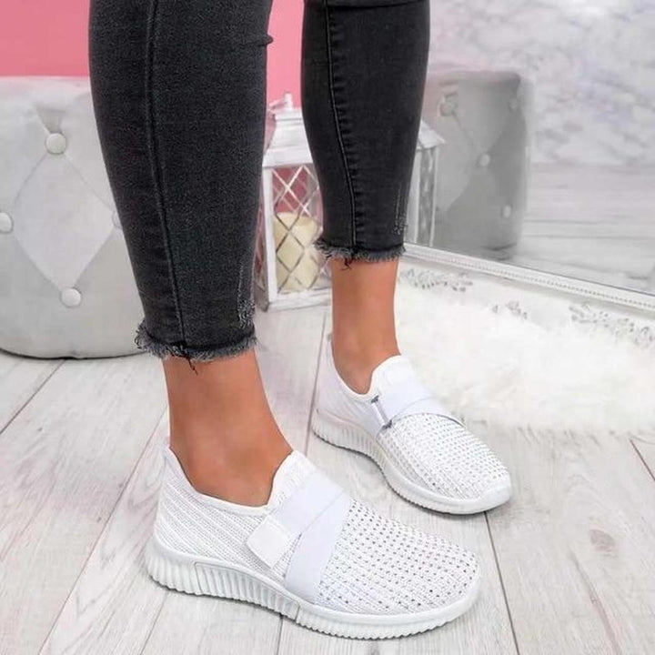 Zapatillas deportivas de punto para mujer con suela
