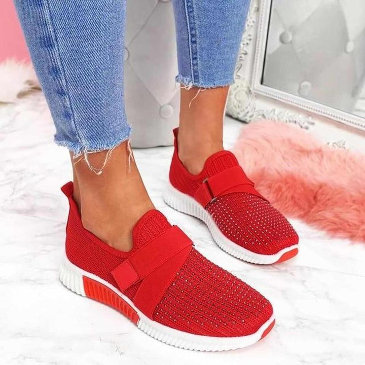 Zapatillas deportivas de punto para mujer con suela