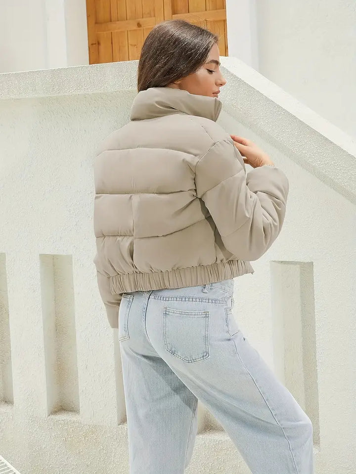 Women’s Winter Puffer Jacket with Zipper