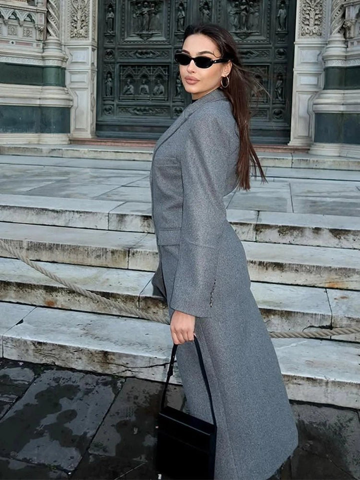 Winter Long Button Wool Coat