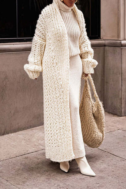 Chic Winter Knit Set with Cardigan for Women