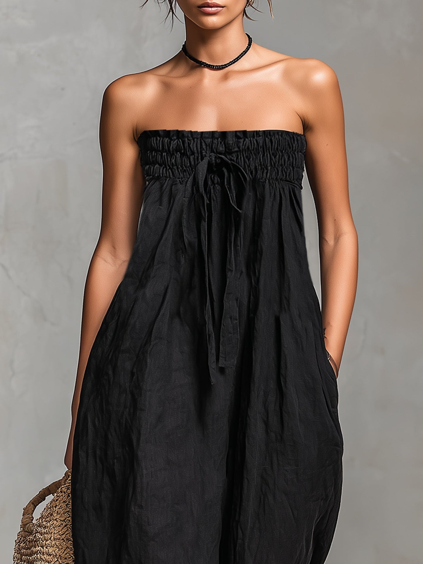 Nina - Elegant Strapless Jumpsuit