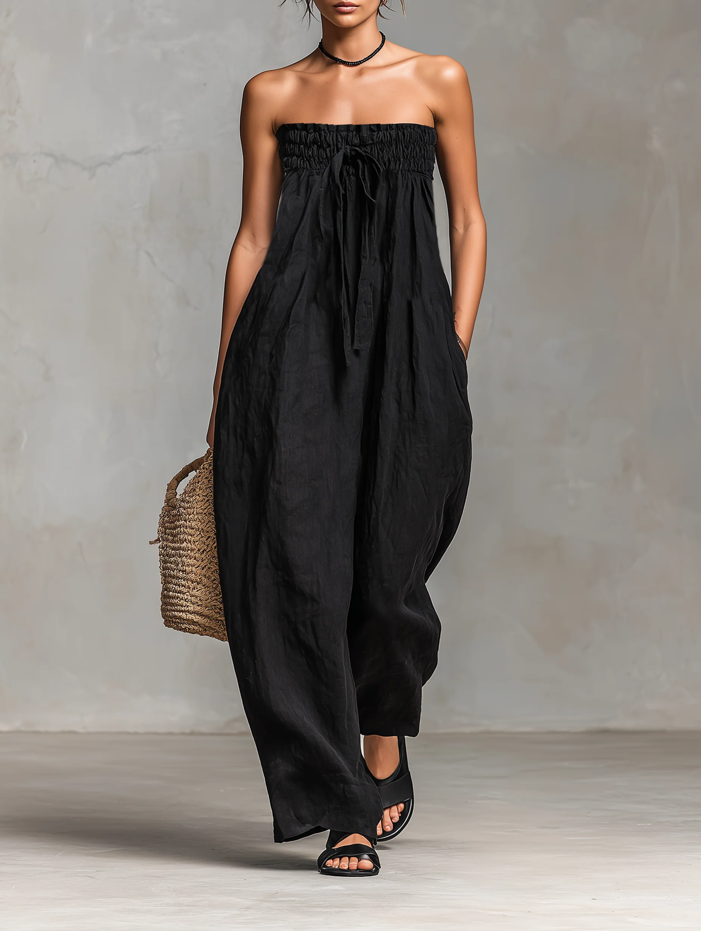 Nina - Elegant Strapless Jumpsuit