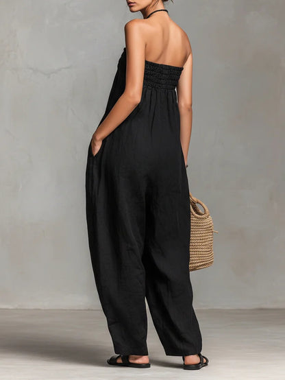 Nina - Elegant Strapless Jumpsuit
