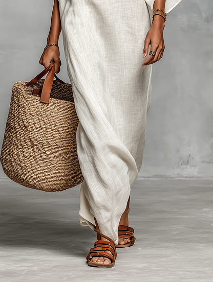 Aveline™ | Off-Shoulder Maxi Dress with Batwing Sleeves