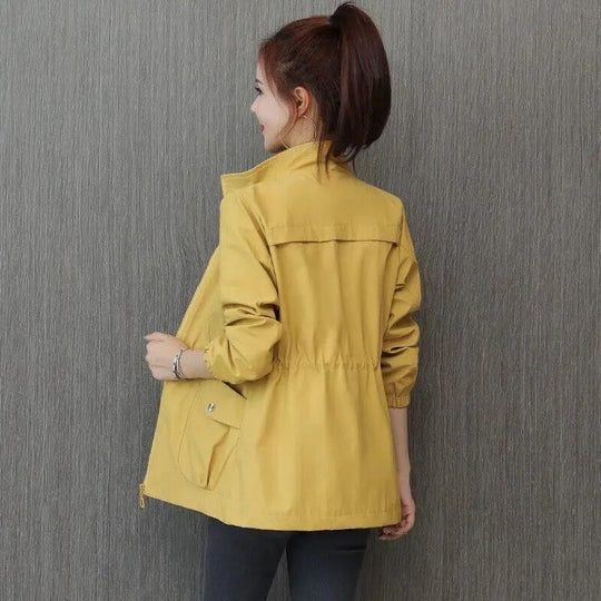 Gabardina impermeable relajada para mujer