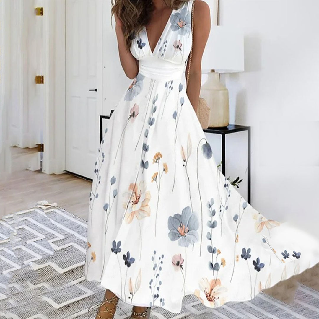 Women’s Sleeveless V-Neck Maxi Dress