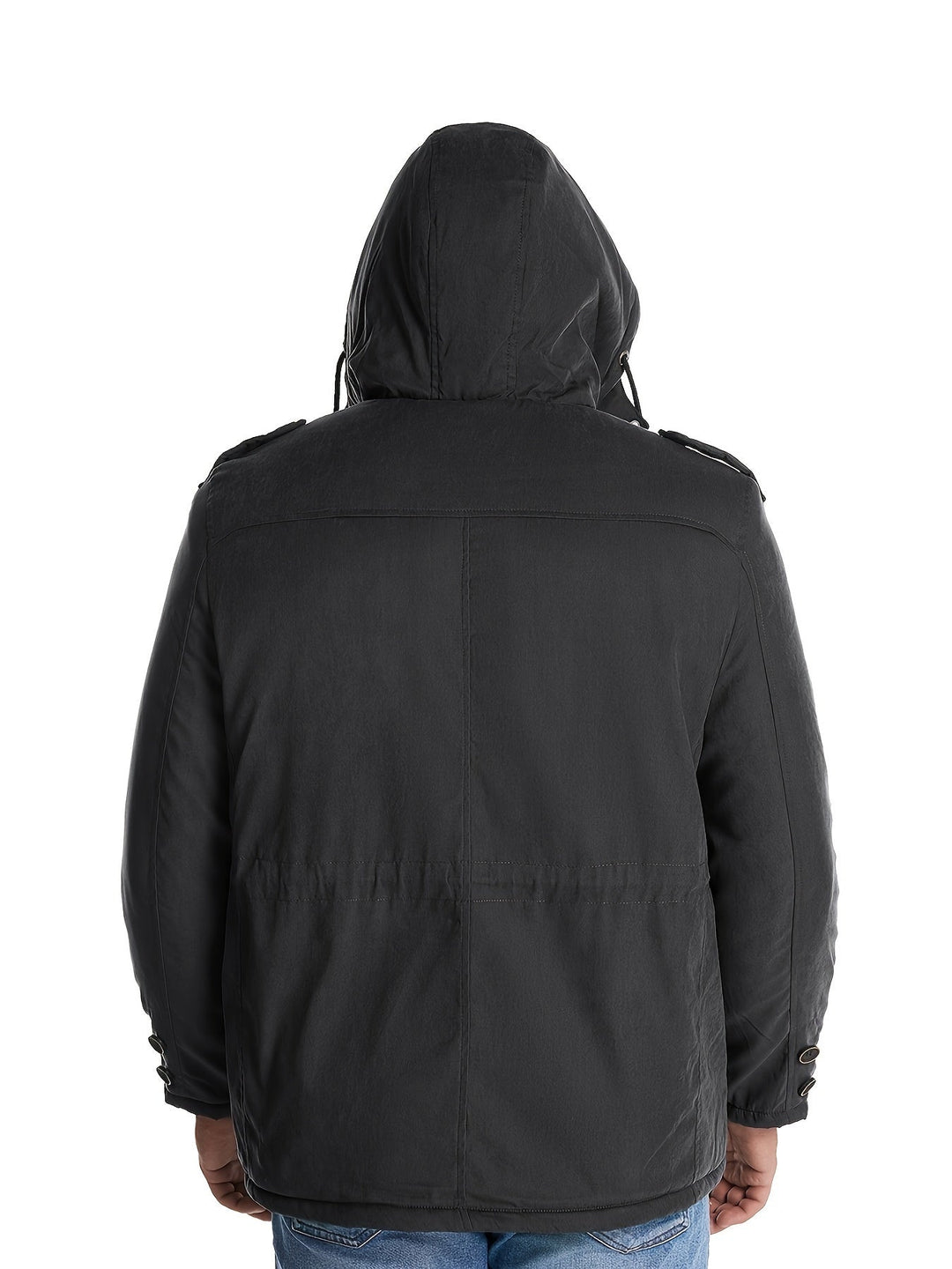 Men’s Warm Thick Hooded Utility Jacket