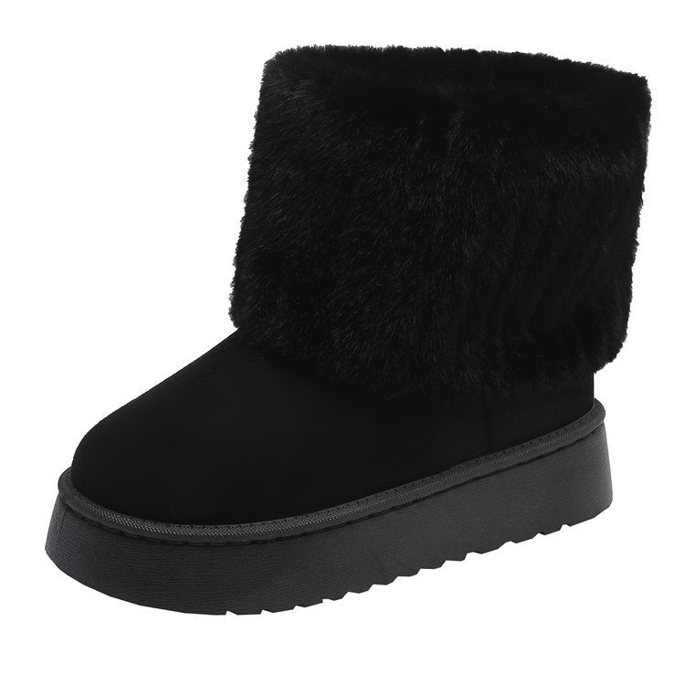 Women's Winter Fur Trim Ankle Boots