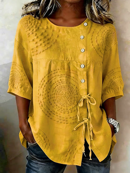 Women'S Floral Art Printed Casual Shirt