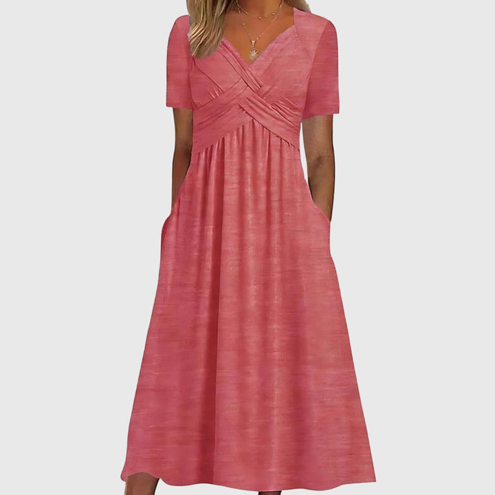 Vestido midi con control de abdomen