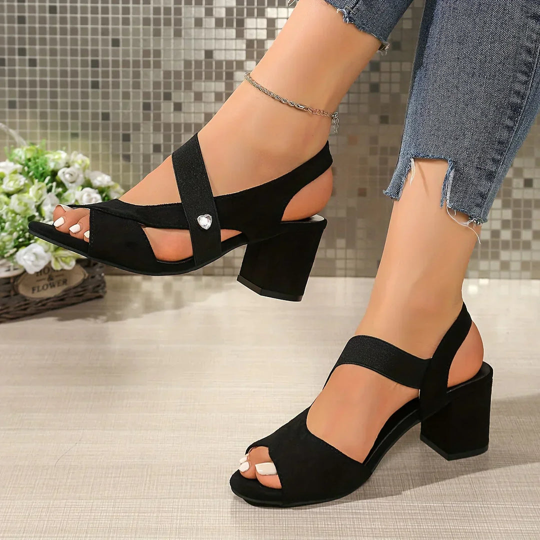Lurene - Tacones cuadrados acolchados