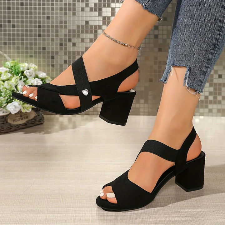 Lurene - Tacones cuadrados acolchados