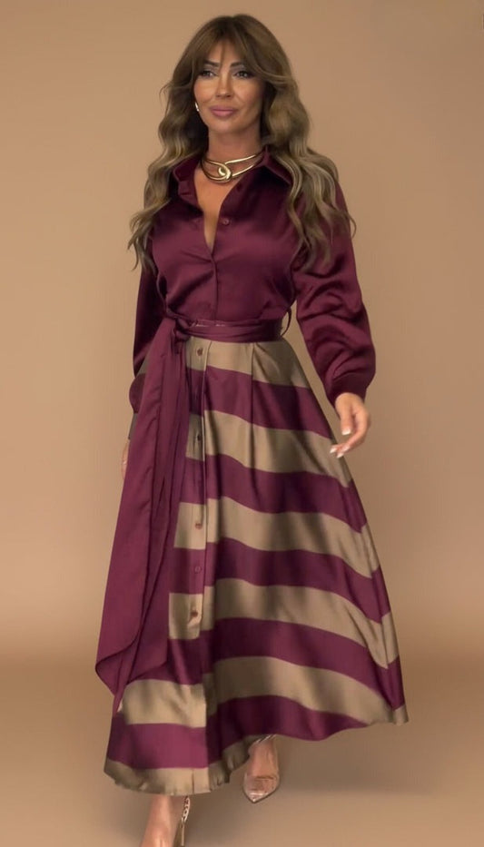Mila™ | Vestido largo a rayas