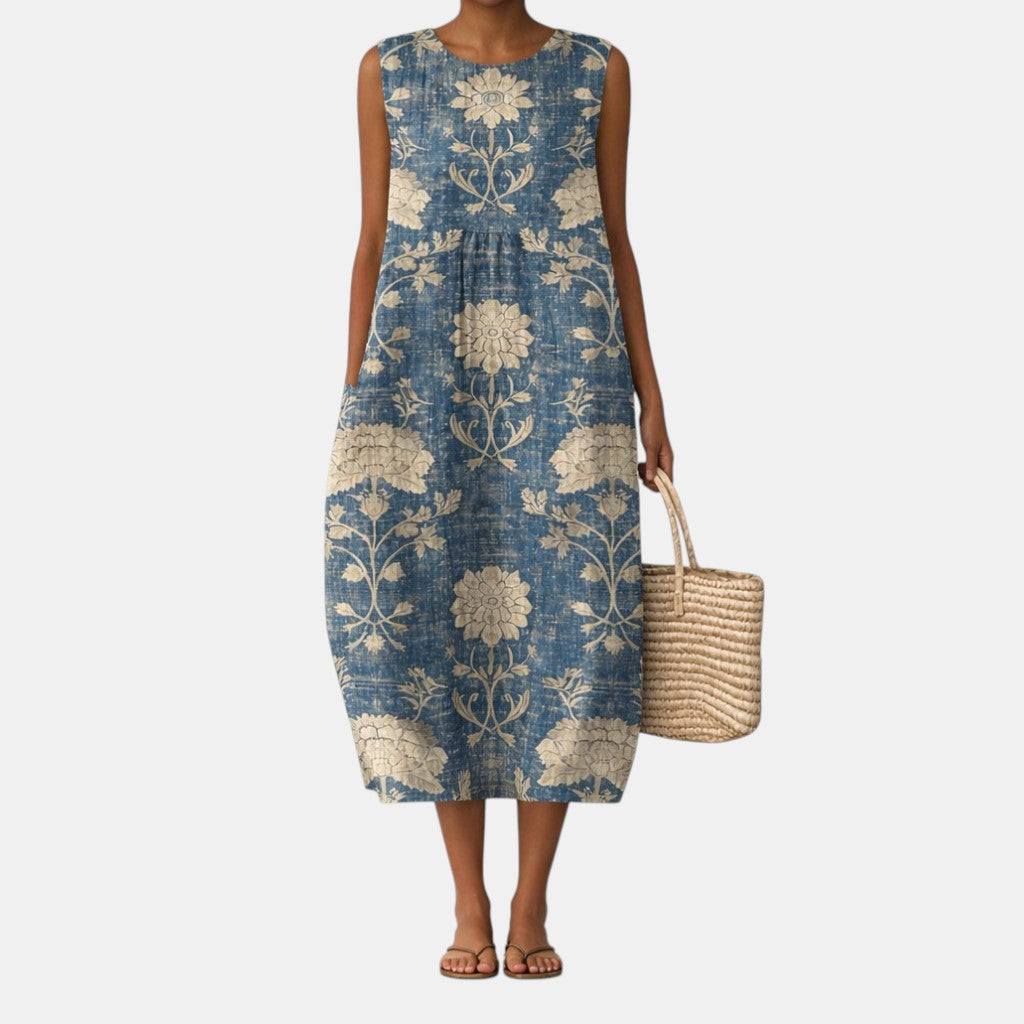 Aurora | Elegant Classic Floral Midi Dress