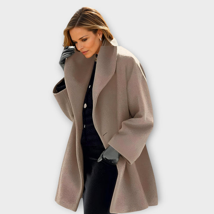 Oversized Winter Coat with Wide Collar for Women