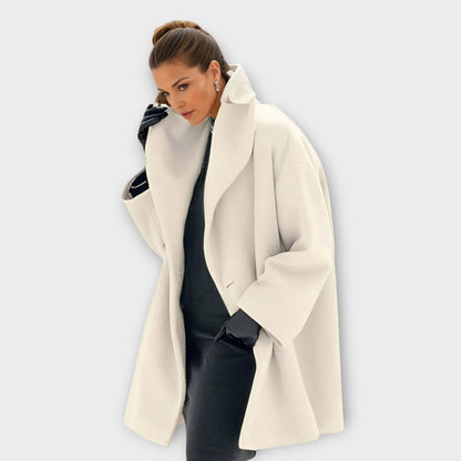 Oversized Winter Coat with Wide Collar for Women