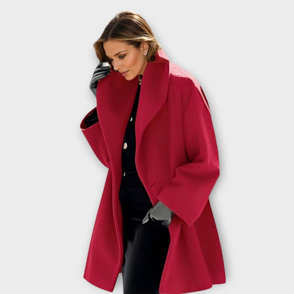 Oversized Winter Coat with Wide Collar for Women