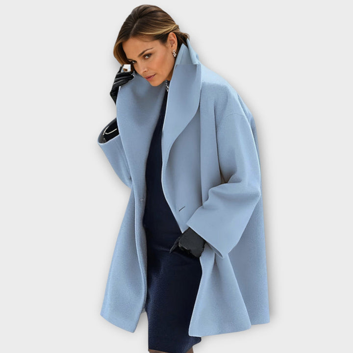 Oversized Winter Coat with Wide Collar for Women