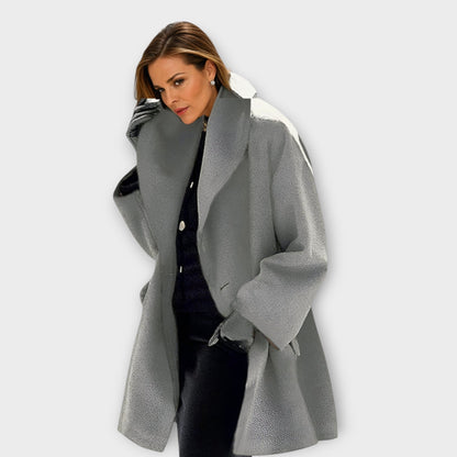 Oversized Winter Coat with Wide Collar for Women
