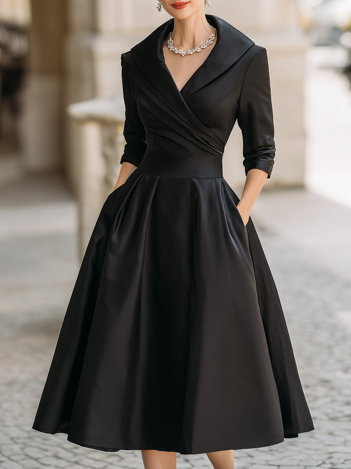 Women’s Spring Classic Wrap Midi Dress
