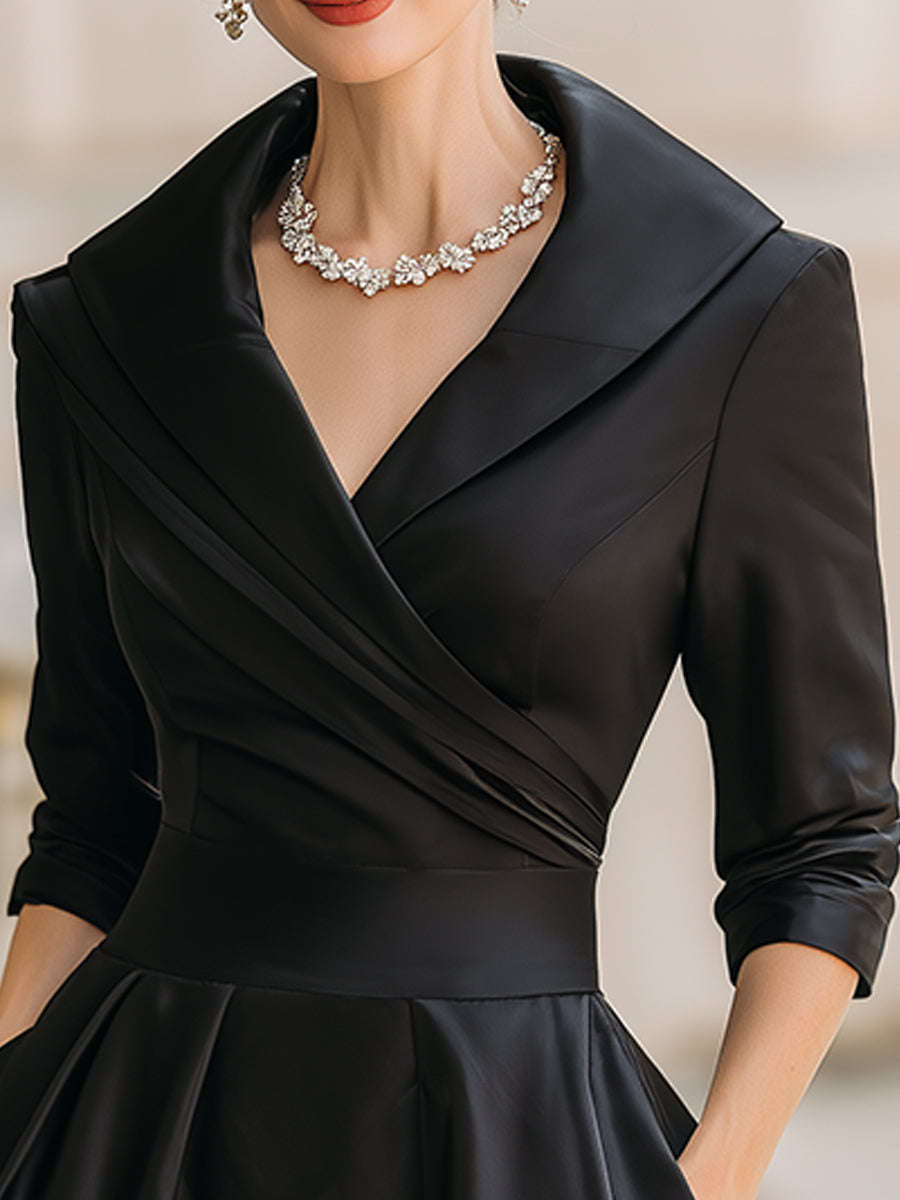Women’s Spring Classic Wrap Midi Dress