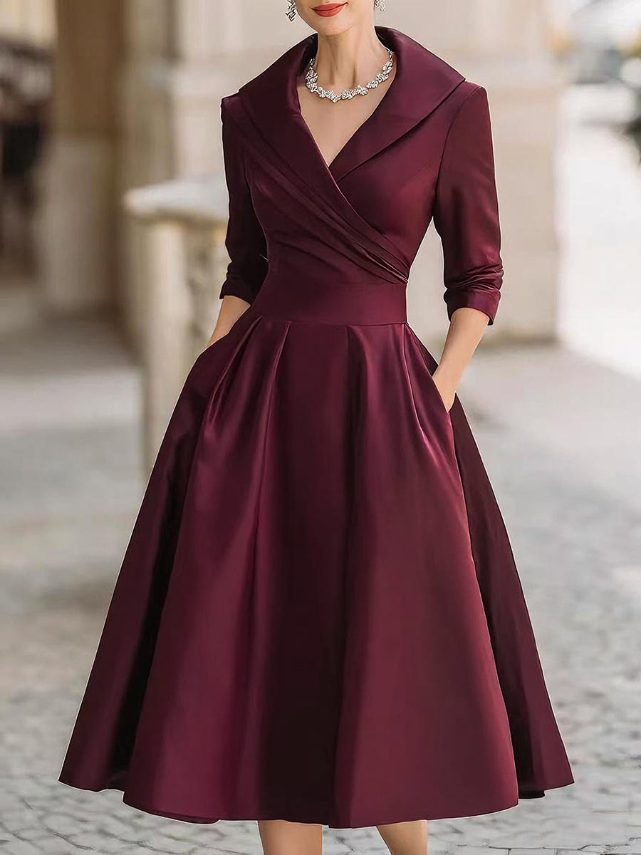Women’s Spring Classic Wrap Midi Dress