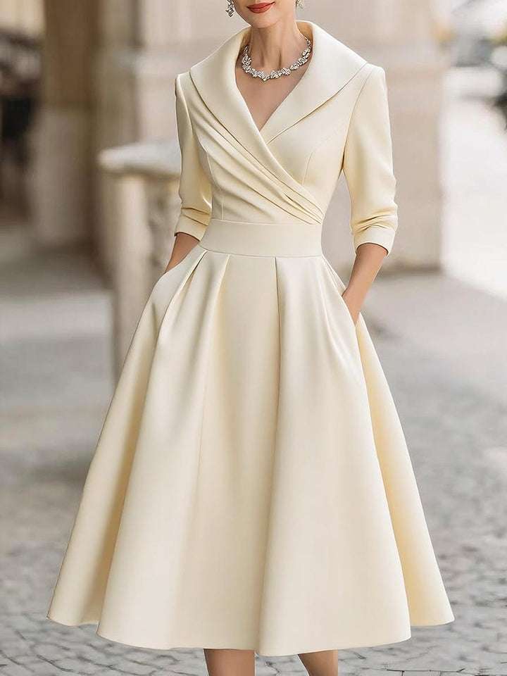 Women’s Spring Classic Wrap Midi Dress