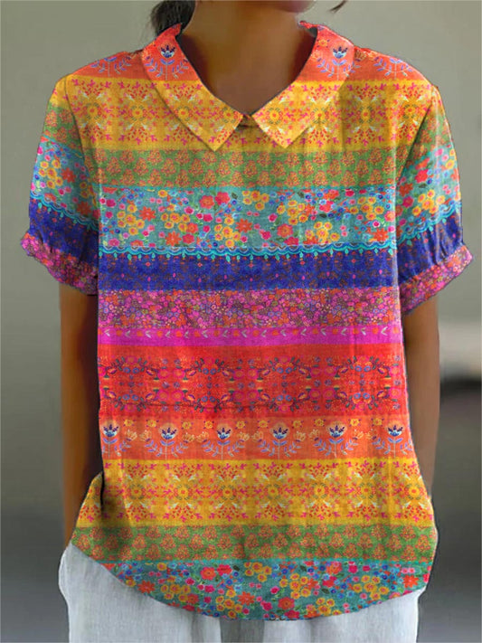 Floral Striped Shirt