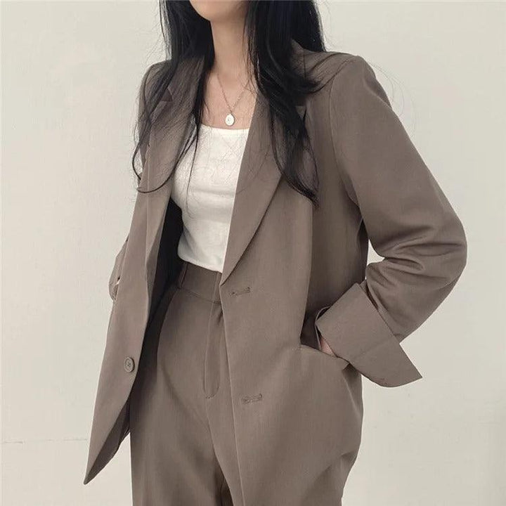 Tailored Long Blazer Pants Set