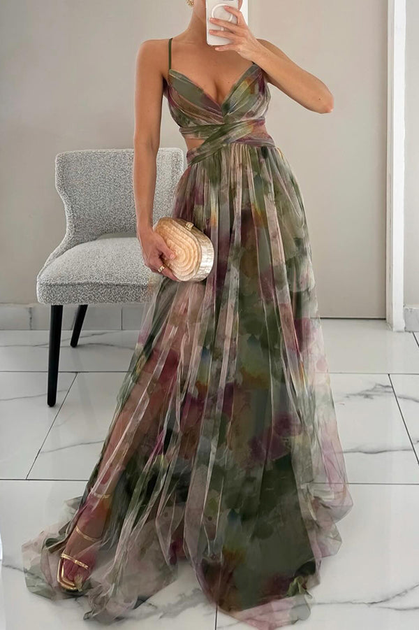 Women’s Elegant Floral Maxi Dress