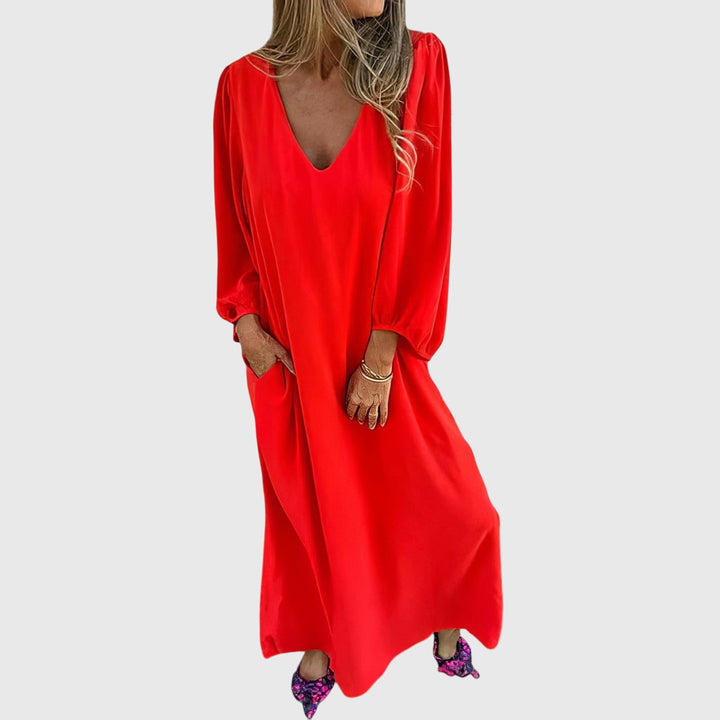 Long Boho Dress with Pockets