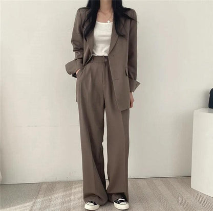 Tailored Long Blazer Pants Set