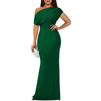 Elegant Off-Shoulder Bodycon Evening Gown