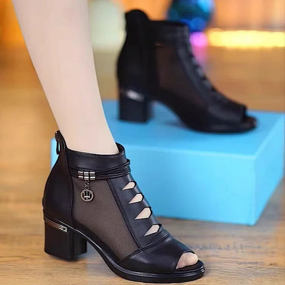 Mireille - Block Heel Open Toe Sandals