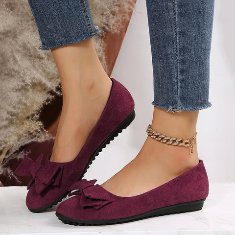 Women’s Spring Bow Accent Ballet Flats