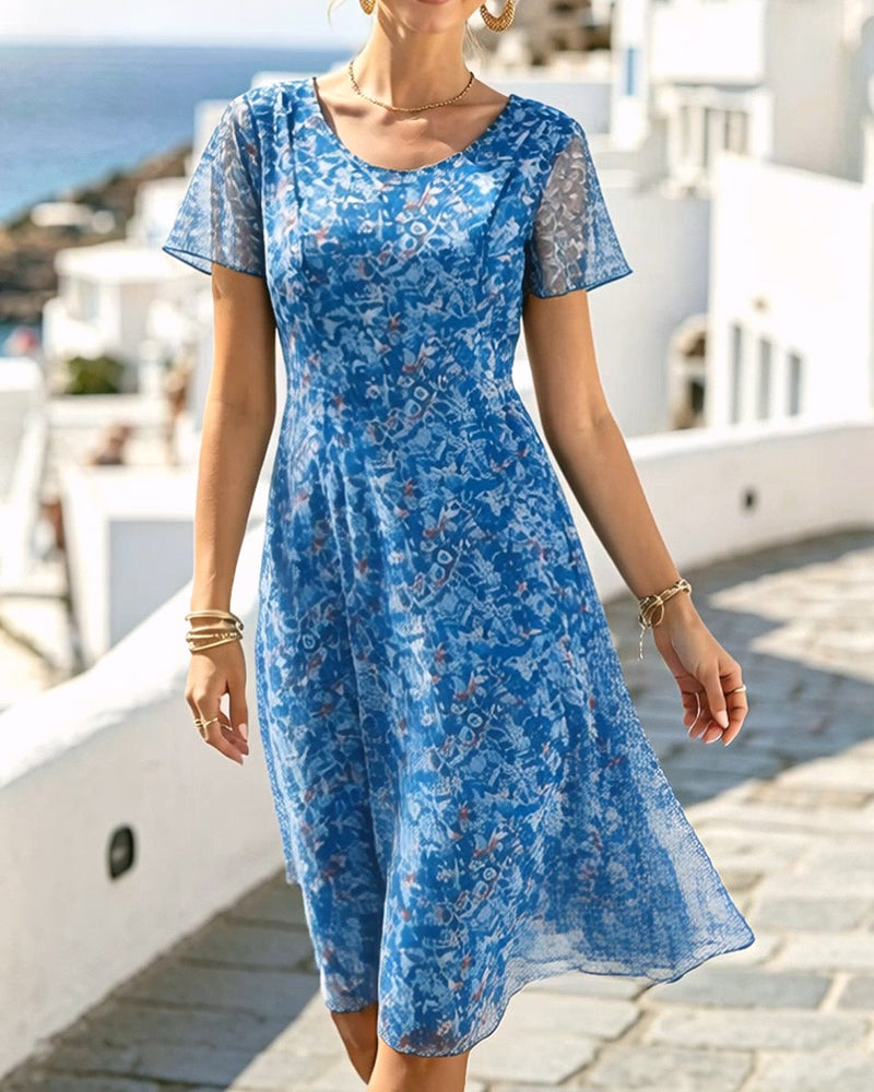 Kynara - Vestido Estampado hasta la Rodilla