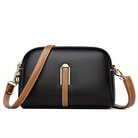 Embellished Mila Litchi Crossbody Bag
