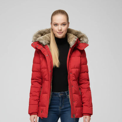 Chaqueta acolchada hinchada con capucha para mujer