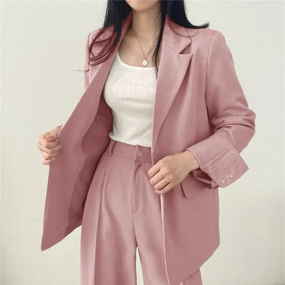 Tailored Long Blazer Pants Set