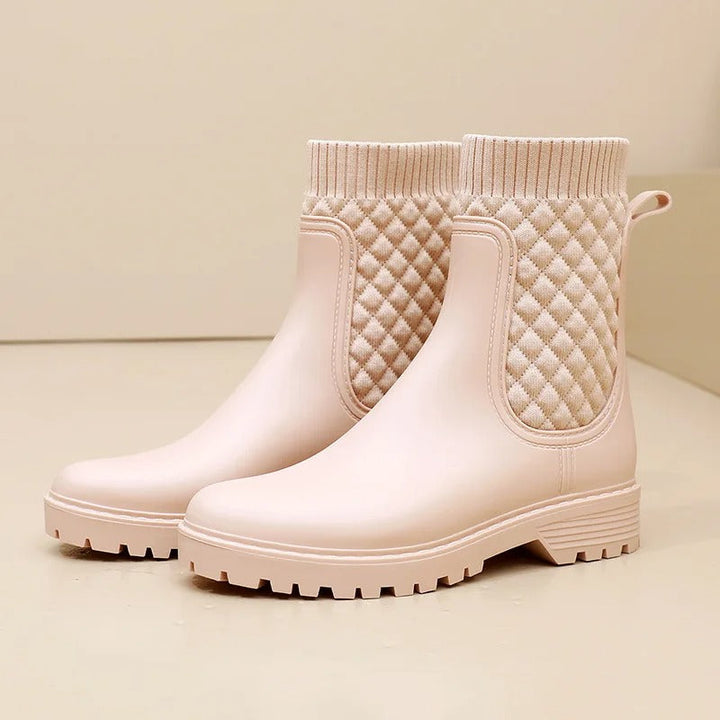 Botines de Mujer con Lateral Tejido de Moda